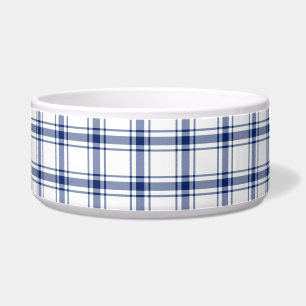 Blue and White Nautical Plaid Bowl