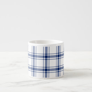 Blue and White Nautical Plaid Espresso Cup