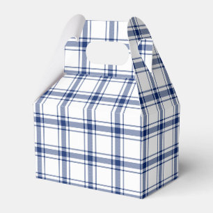 Blue and White Nautical Plaid Favor Boxes