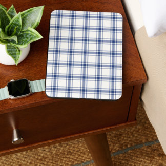 Blue and White Nautical Plaid Kindle Cover