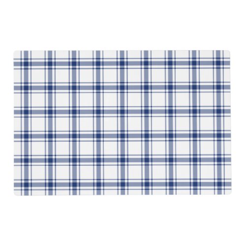 Blue and White Nautical Plaid Placemat