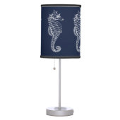 Blue and White Nautical Seahorse Table Lamp (Right)
