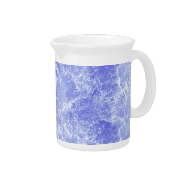 Blue and White Ocean Clouds Pitcher (Right)