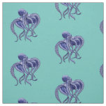 Blue and white Octopus  Fabric