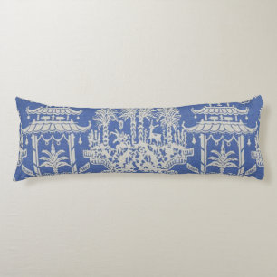 Blue and White Oriental Chinoiserie  Body Pillow