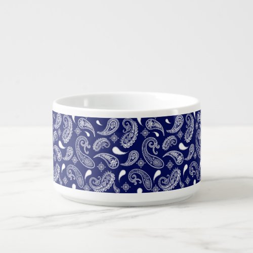 Blue and white paisley pattern  bowl