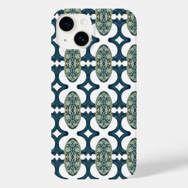 Blue And White Pattern  Case-Mate iPhone Case (Back)