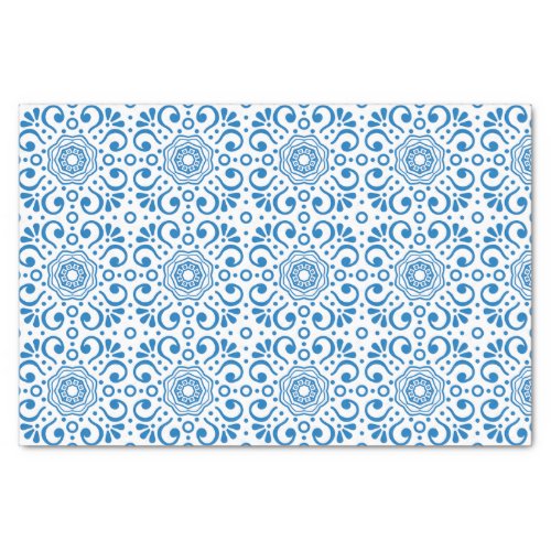 Blue and White Pattern Decoupage Paper