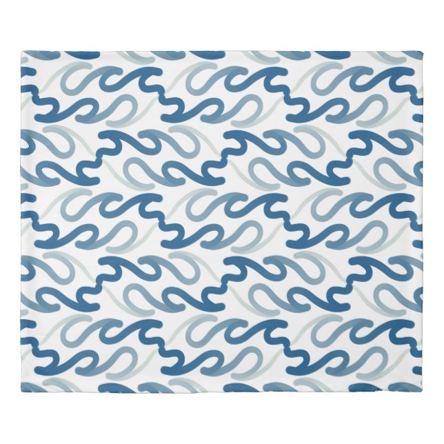 Blue and white pattern  duvet cover (Front)