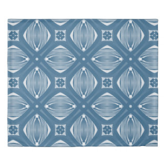 Blue and white pattern duvet cover