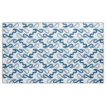 Blue and white pattern fabric