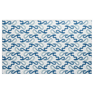 Blue and white pattern fabric