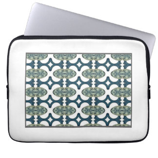 Blue And White Pattern Laptop Sleeve