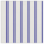 [ Thumbnail: Blue and White Pattern of Stripes Fabric ]
