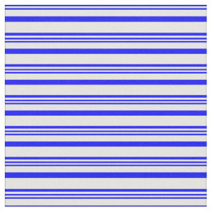 Blue and White Pattern of Stripes Fabric