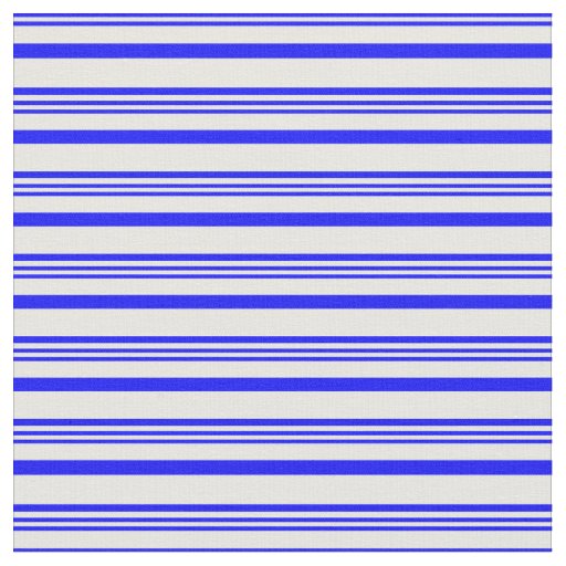 Blue and White Pattern of Stripes Fabric