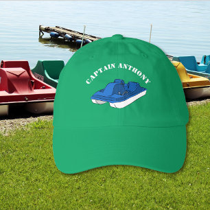 Blue and White Pedal Boat Personalized Graphic Hat