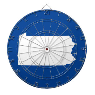 Blue and White Pennsylvania Dart Board
