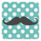 Blue and White Polka Dot Mustache
