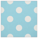 Blue and White Polka Dot Pattern Fabric