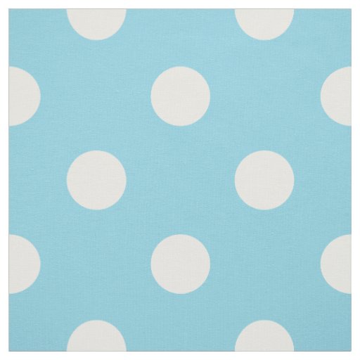 Blue and White Polka Dot Pattern Fabric