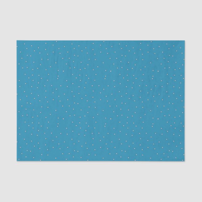 Blue and White Polka Dot Tissue Paper (Front)