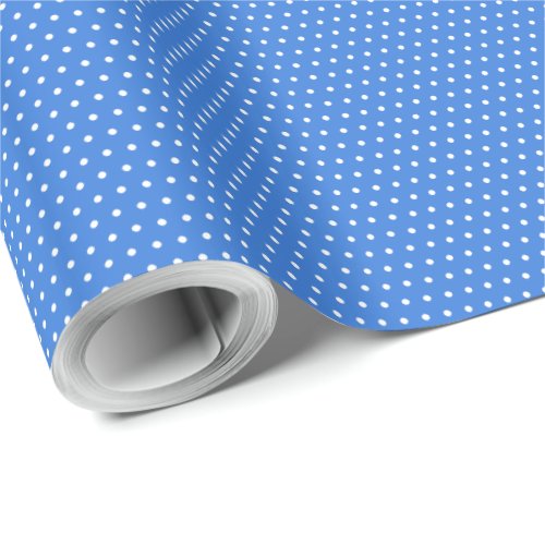 Blue and White Polka Dot Wrapping Paper