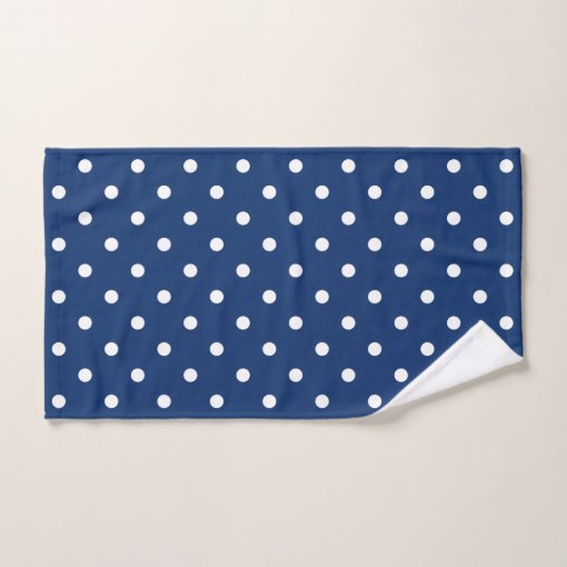 Blue and White Polka Dots Bath Towel Set Zazzle
