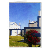 Blue and white Portuguese houses blank card (Front)