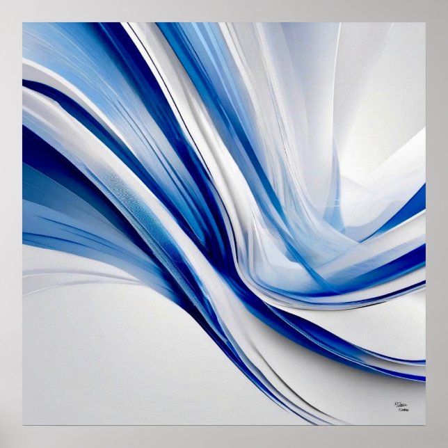 Blue and White  Poster (Front)