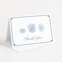 Blue And White Preppy Ginger Jars Personalized