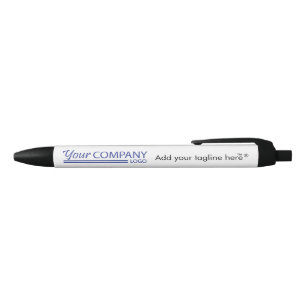 Blue and White Promotional Logo Pen