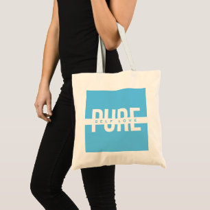 Blue and White Pure Self Love Tote Bag