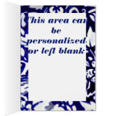 Blue and White Rabbit and Baby Personalized Card (Inside (Right))