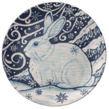 Blue And White Christmas Plates Zazzle Blue And White Christmas Plates Zazzle