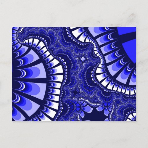 Blue and White Remix Postcard