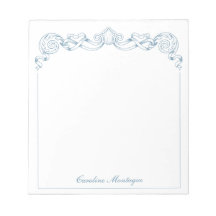Blue and White Ribbon Crest Frame Personalized