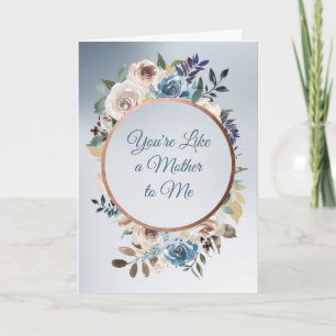Blue and White Rose Like A Mother Mother's Day Card