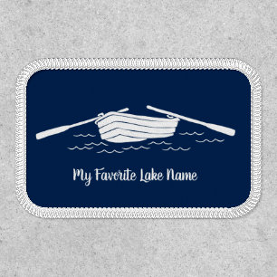 Blue and White Rowboat Personalized Souvenir Patch