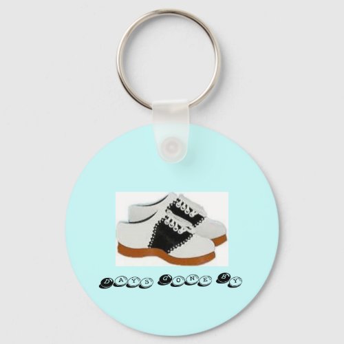 Blue and White Saddle Shoes_Days Gone By Keychain