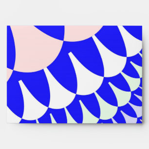 Blue and White Scales Envelope