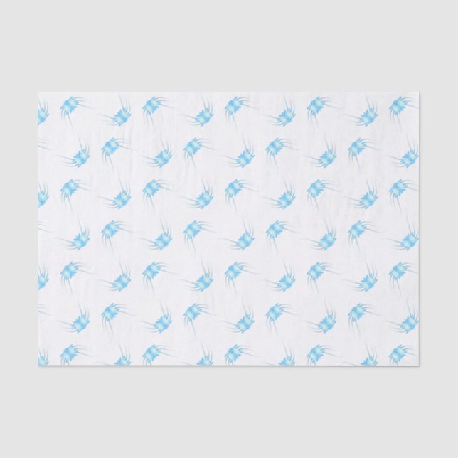 Blue and white Sea Life Animal tissue paper (Front)