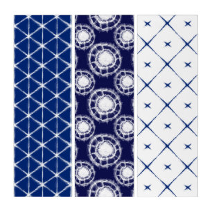 Blue and White Shibori Panels