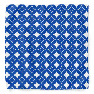 Blue and white shippo pattern bandana