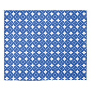 Blue and white shippo pattern duvet cover