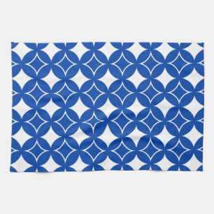 Blue and white shippo pattern kitchen towel