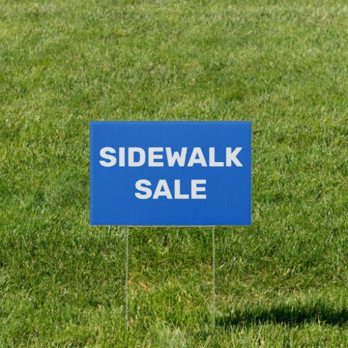 Blue And White Sidewalk Sale Sign