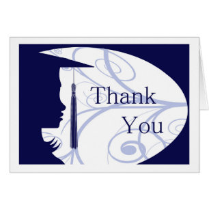 Blue and White Silhouette Cards