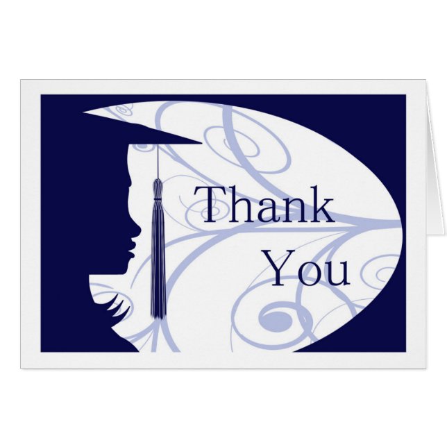 Blue and White Silhouette Cards (Front Horizontal)
