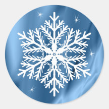 Blue and White Snowflake Christmas Winter Holidays